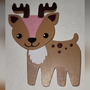 Wooden Reindeer Caribou Deer craft supplies decorations ornaments decor Crafting